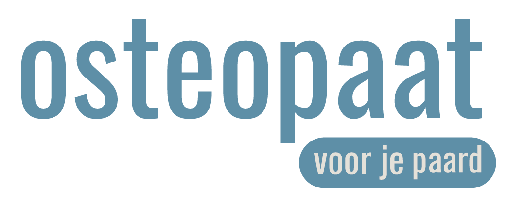 Logo van 'Osteopaat voor je Paard', het logo dat staat voor professionele en zorgzame osteopathische behandelingen voor paarden.